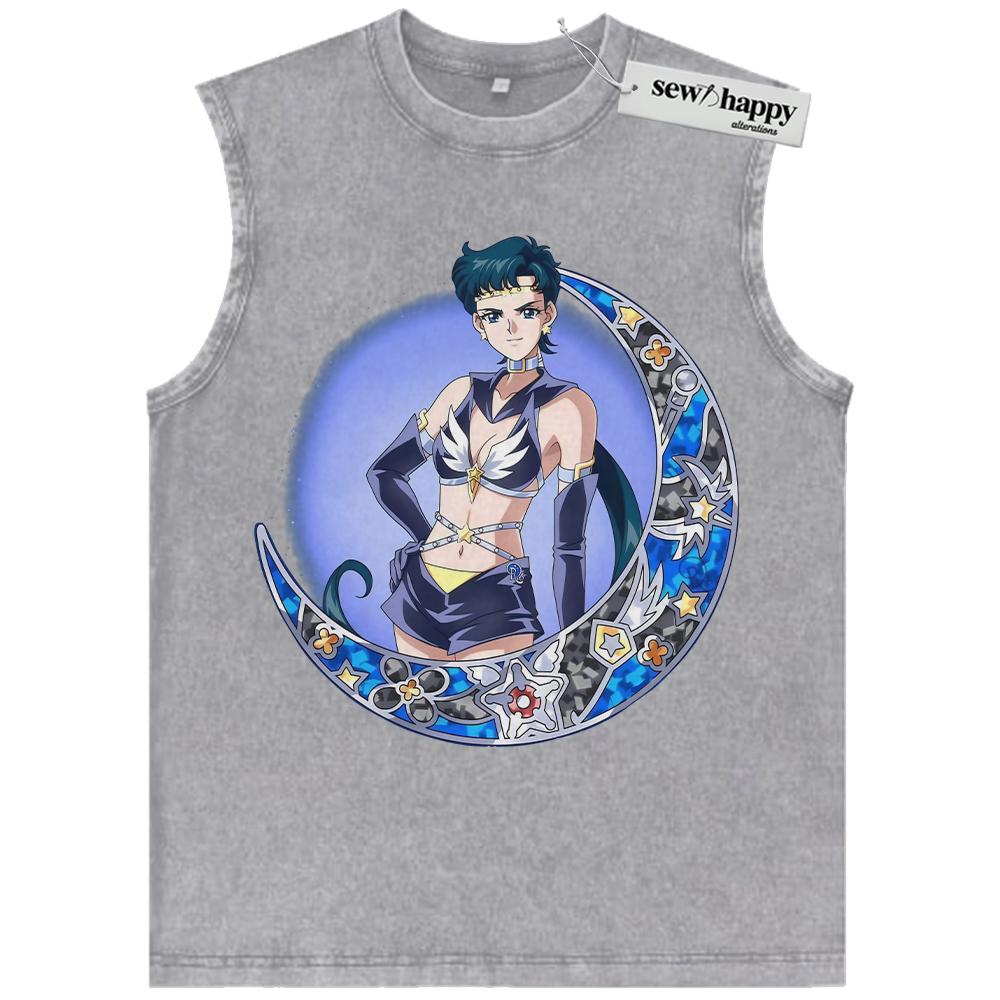 Wash Tank Top Kou Seiya Tank Top, Sailor Star Fighter Tank Top, Sailor Moon Tank Top, Anime Tank Top, Vintage Tank Top