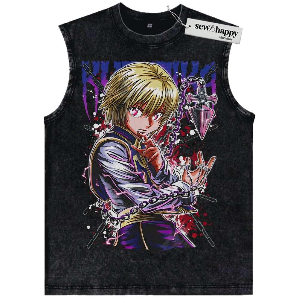 Wash Tank Top Kurapika Tank Top, Hunter x Hunter Tank Top, HxH Tank Top, Anime Tank Top, Vintage Tank Top