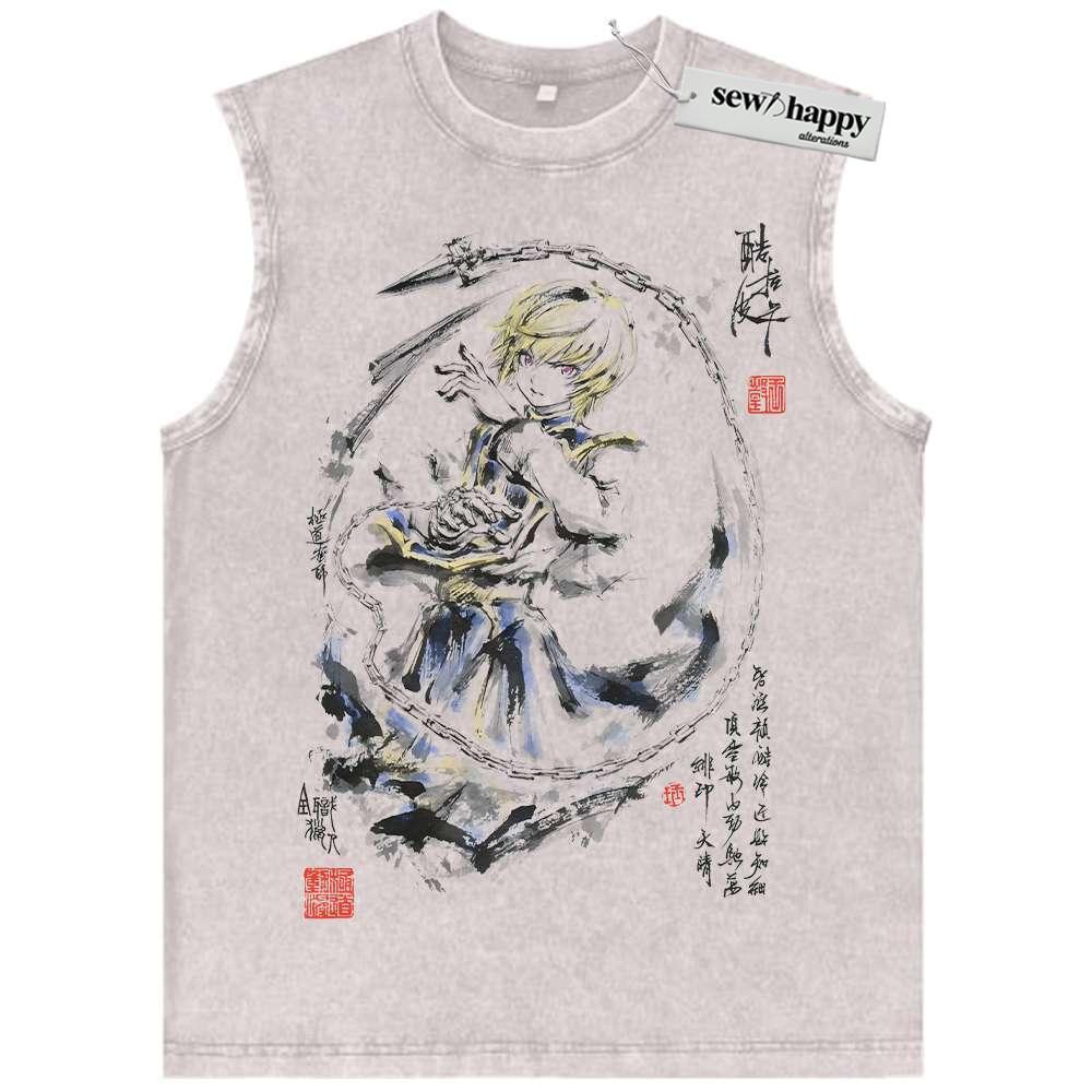 Wash Tank Top Kurapika Tank Top, Hunter x Hunter Tank Top, HxH Tank Top, Anime Tank Top, Vintage Tank Top