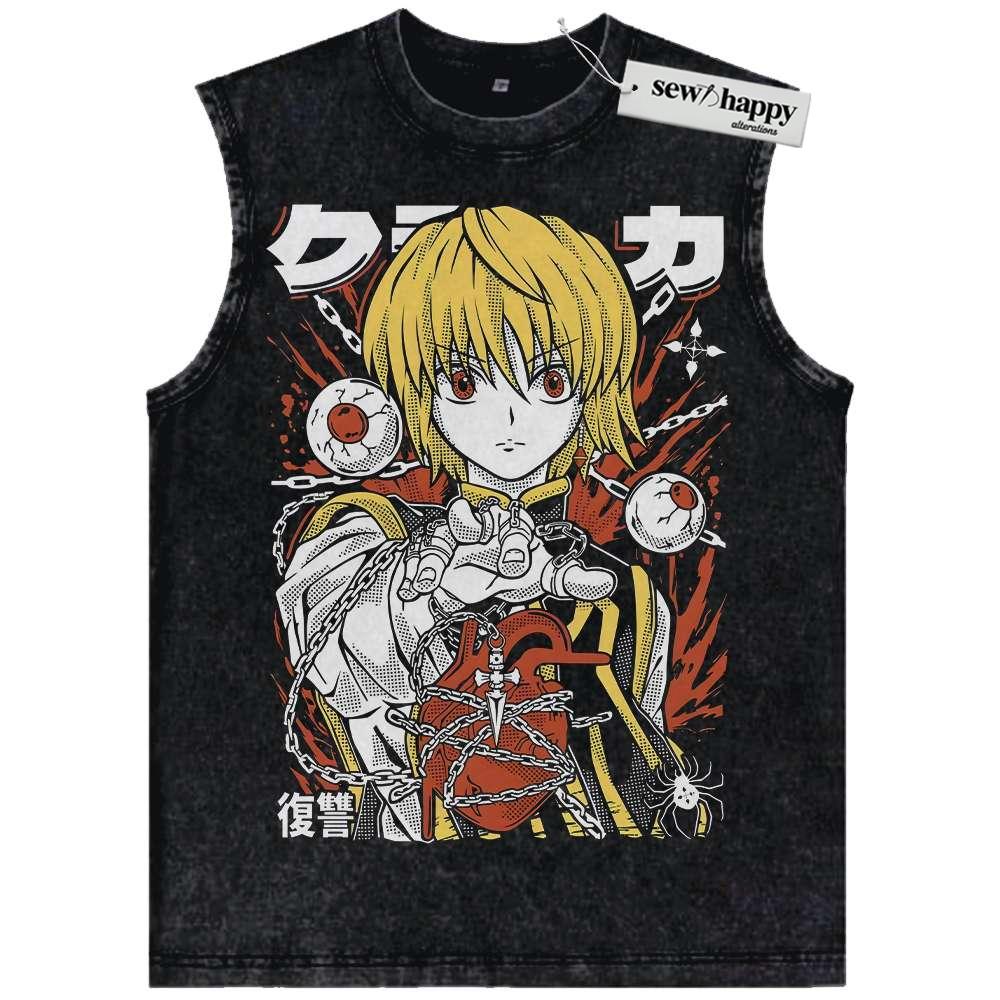 Wash Tank Top Kurapika Tank Top, Hunter x Hunter Tank Top, HxH Tank Top, Anime Tank Top, Vintage Tank Top