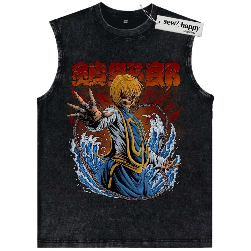 Wash Tank Top Kurapika Tank Top, Hunter x Hunter Tank Top, HxH Tank Top, Anime Tank Top, Vintage Tank Top