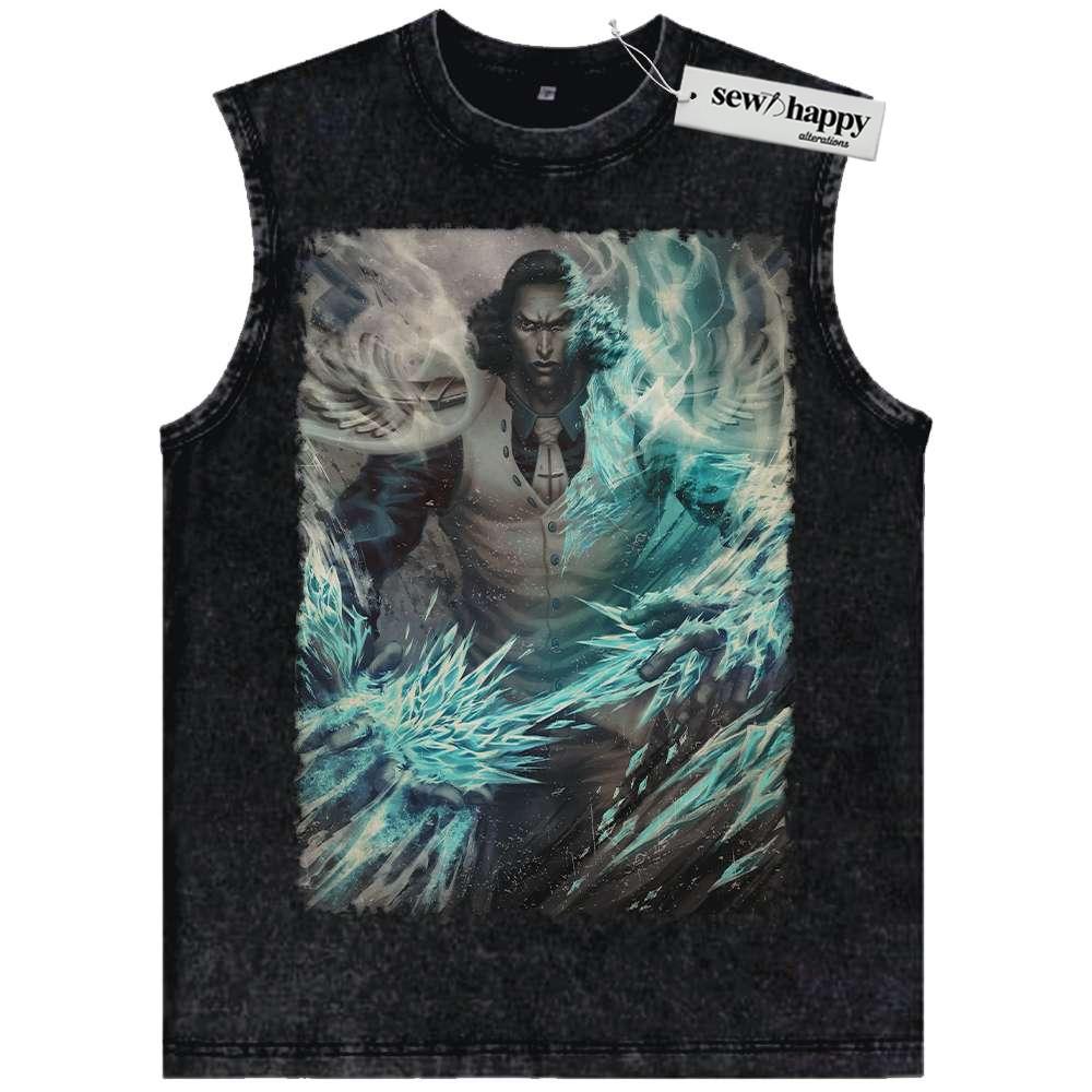 Wash Tank Top Kuzan Tank Top, Aokiji Tank Top, One Piece Tank Top, Anime Tank Top, Vintage Tank Top