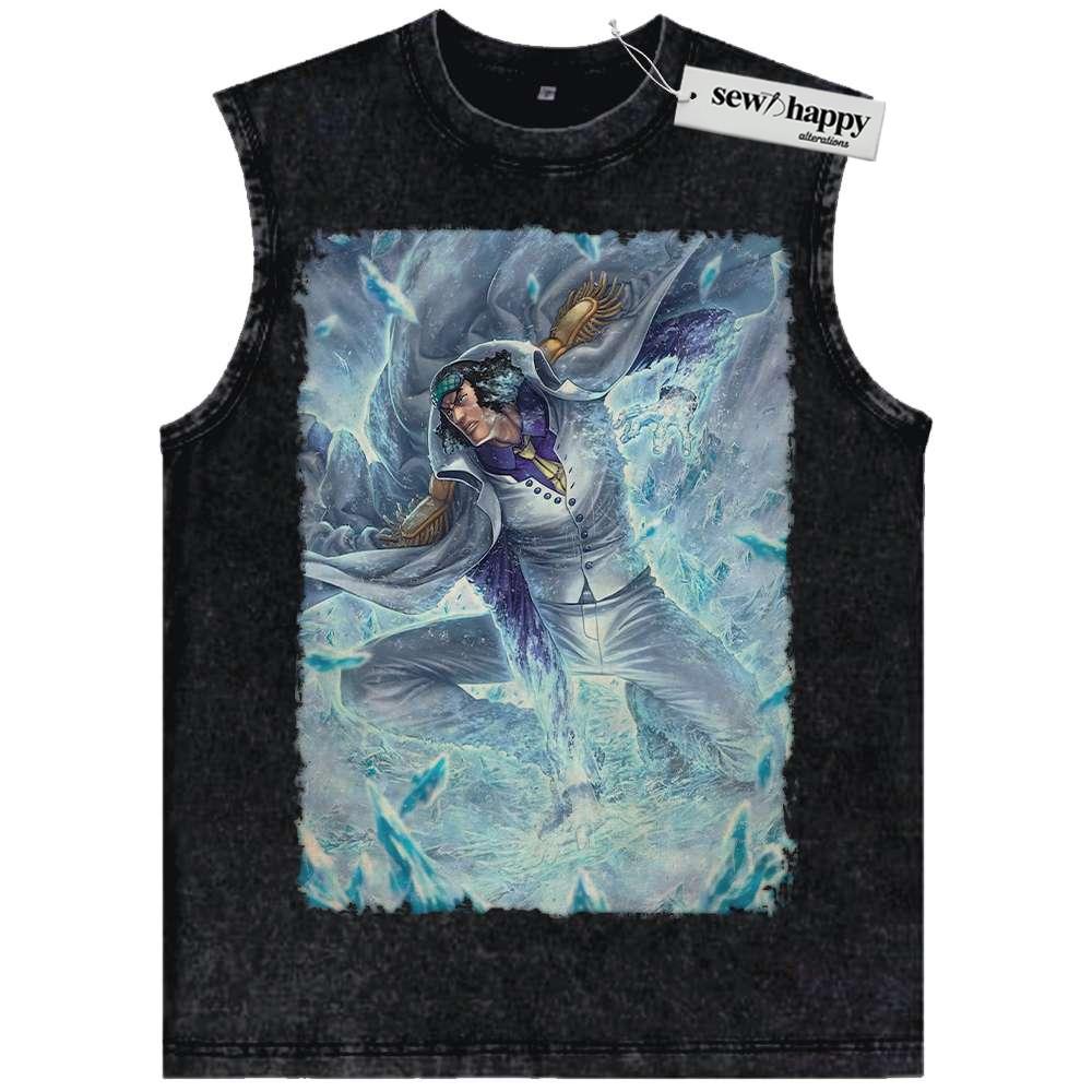 Wash Tank Top Kuzan Tank Top, Aokiji Tank Top, One Piece Tank Top, Anime Tank Top, Vintage Tank Top