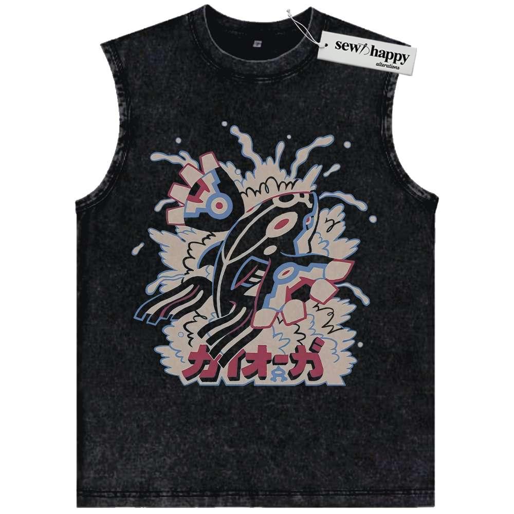 Wash Tank Top Kyogre Tank Top, Pokemon Tank Top, Anime Tank Top, Vintage Tank Top