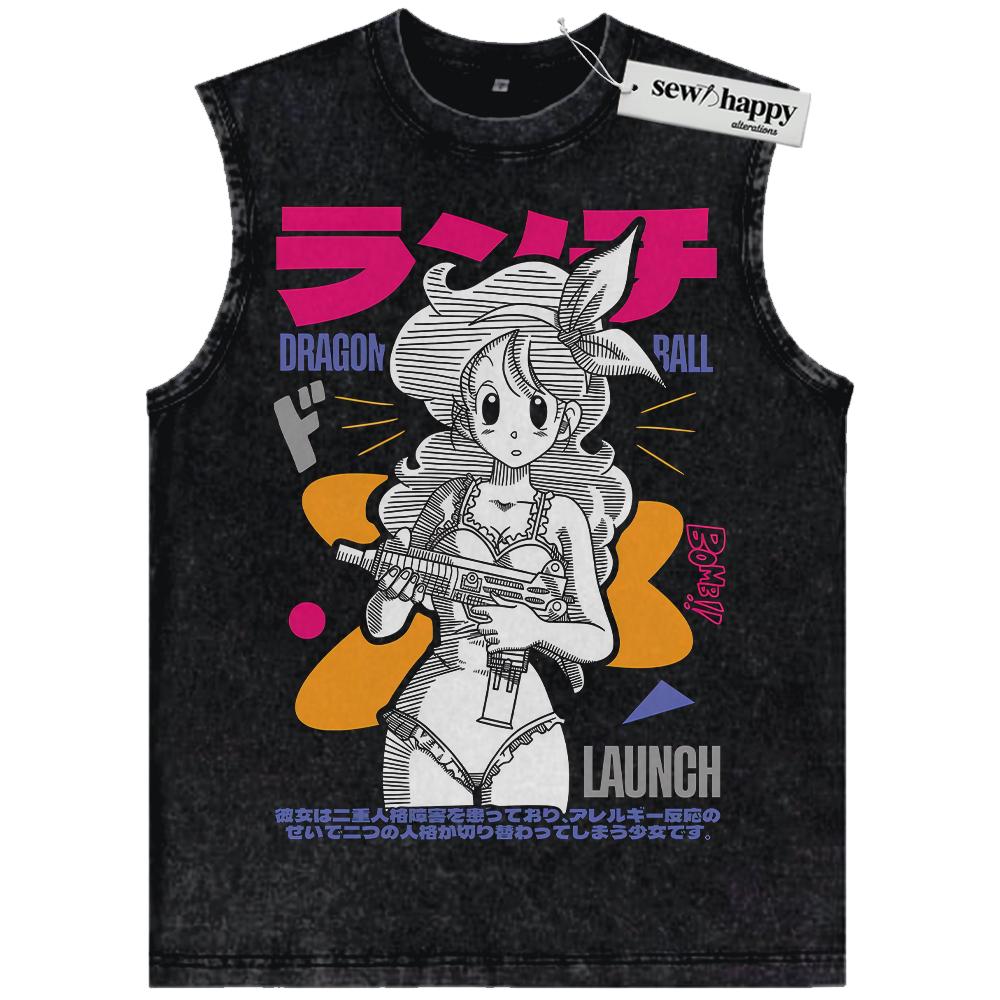 Wash Tank Top Launch Tank Top, Dragon Ball Tank Top, Anime Tank Top, Vintage Tank Top