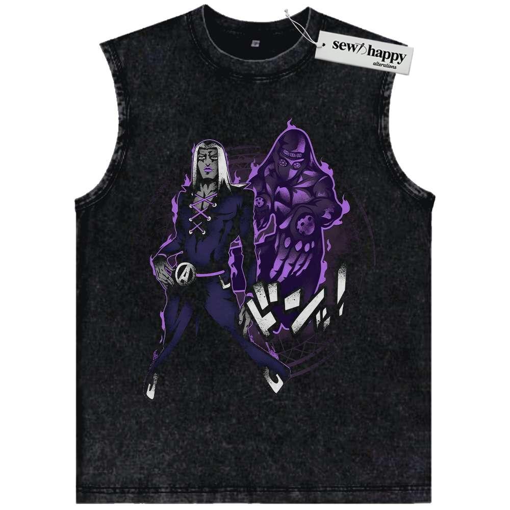 Wash Tank Top Leone Abbacchio Tank Top, JoJo’s Bizarre Adventure Tank Top, Anime Tank Top, Vintage Tank Top