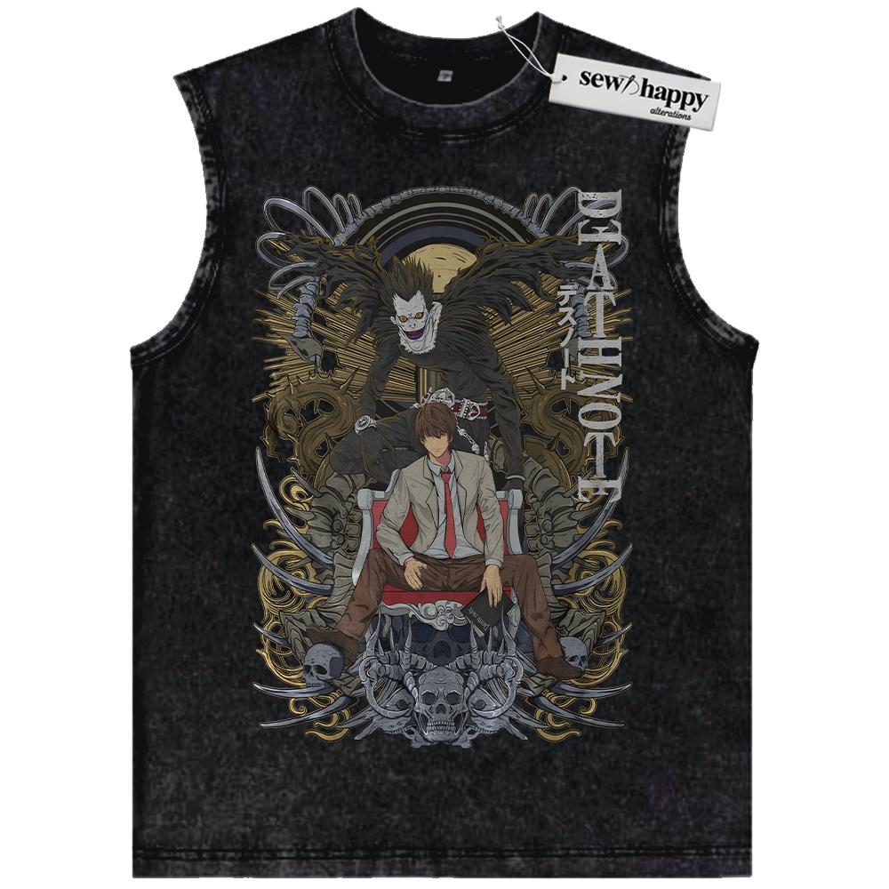 Wash Tank Top Light Yagami Tank Top, Ryuk Tank Top, Death Note Tank Top, Anime Tank Top, Vintage Tank Top