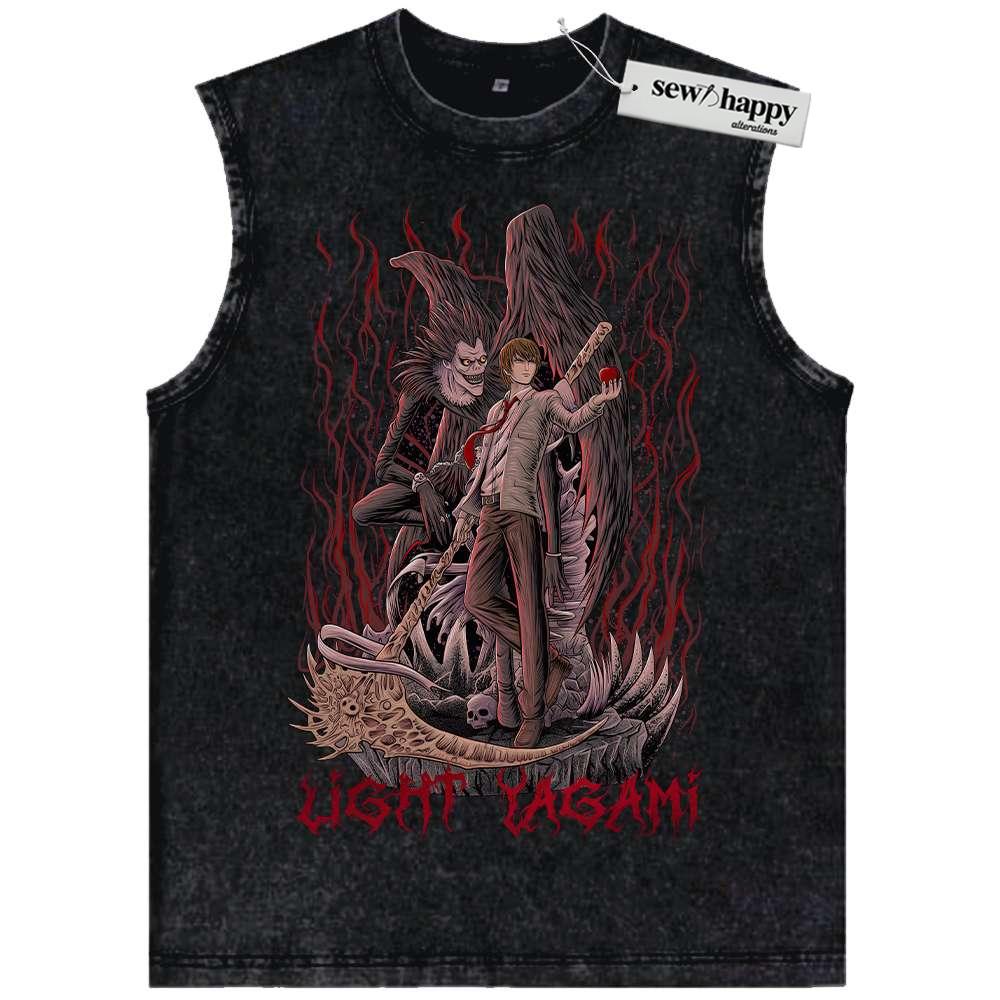 Wash Tank Top Light Yagami Tank Top, Ryuk Tank Top, Death Note Tank Top, Anime Tank Top, Vintage Tank Top