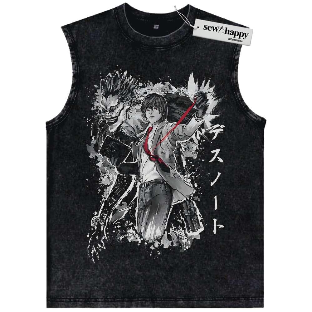 Wash Tank Top Light Yagami Tank Top, Ryuk Tank Top, Death Note Tank Top, Anime Tank Top, Vintage Tank Top