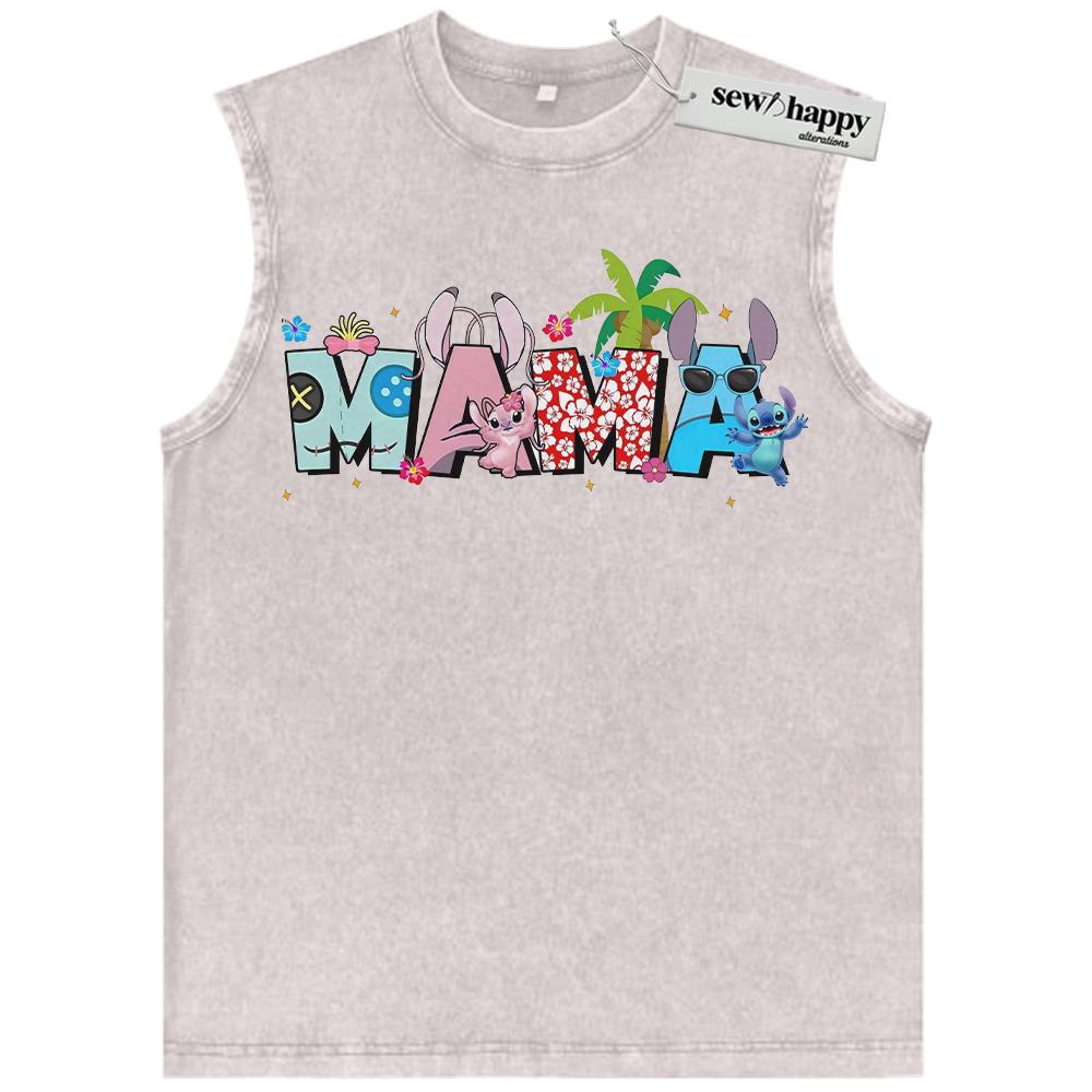 Wash Tank Top Lilo and Stitch Tank Top, Mother’s Day Tank Top, Animated Tank Top, Vintage Tank Top