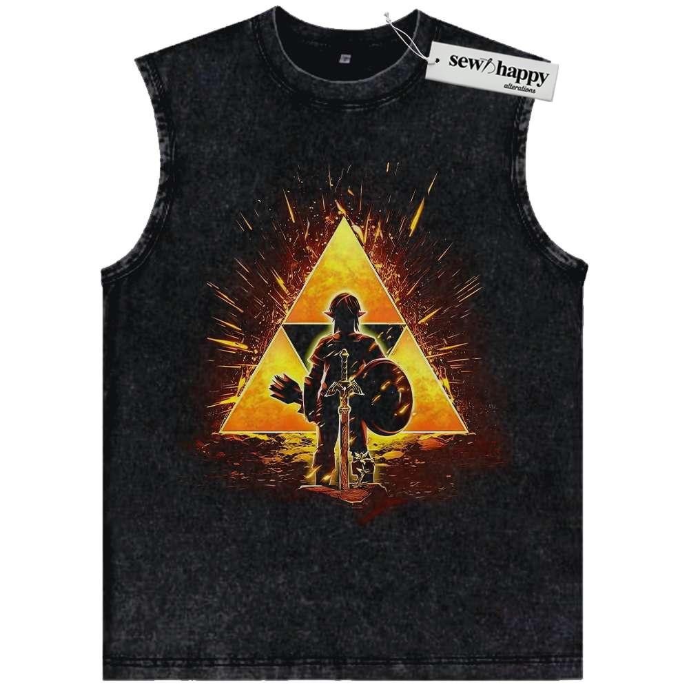 Wash Tank Top Link Tank Top, The Legend of Zelda Tank Top, Game Tank Top, Vintage Tank Top