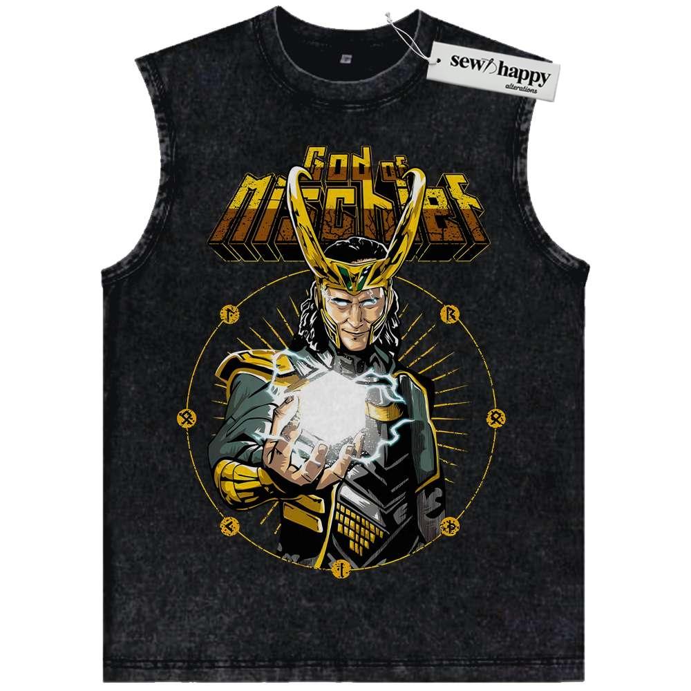 Wash Tank Top Loki Tank Top, Marvel Comics Tank Top, Vintage Tank Top