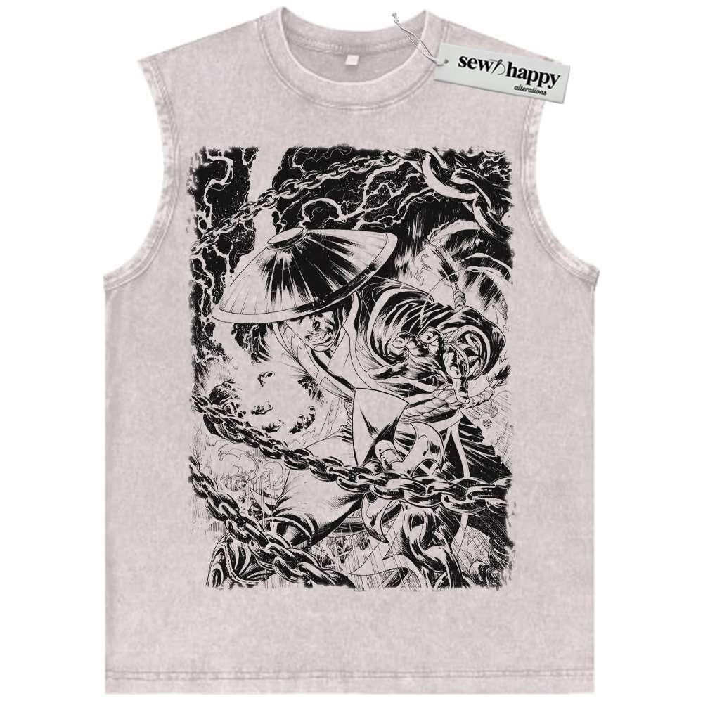 Wash Tank Top Lord Raiden Tank Top, Mortal Kombat Tank Top, Game Tank Top, Vintage Tank Top