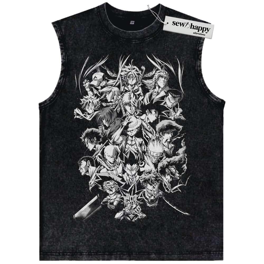 Wash Tank Top Luffy Tank Top, Son Goku Tank Top, Naruto Tank Top, Saitama Tank Top, Natsu Tank Top, Ichigo Tank Top, Anime Tank Top, Vintage Tank Top