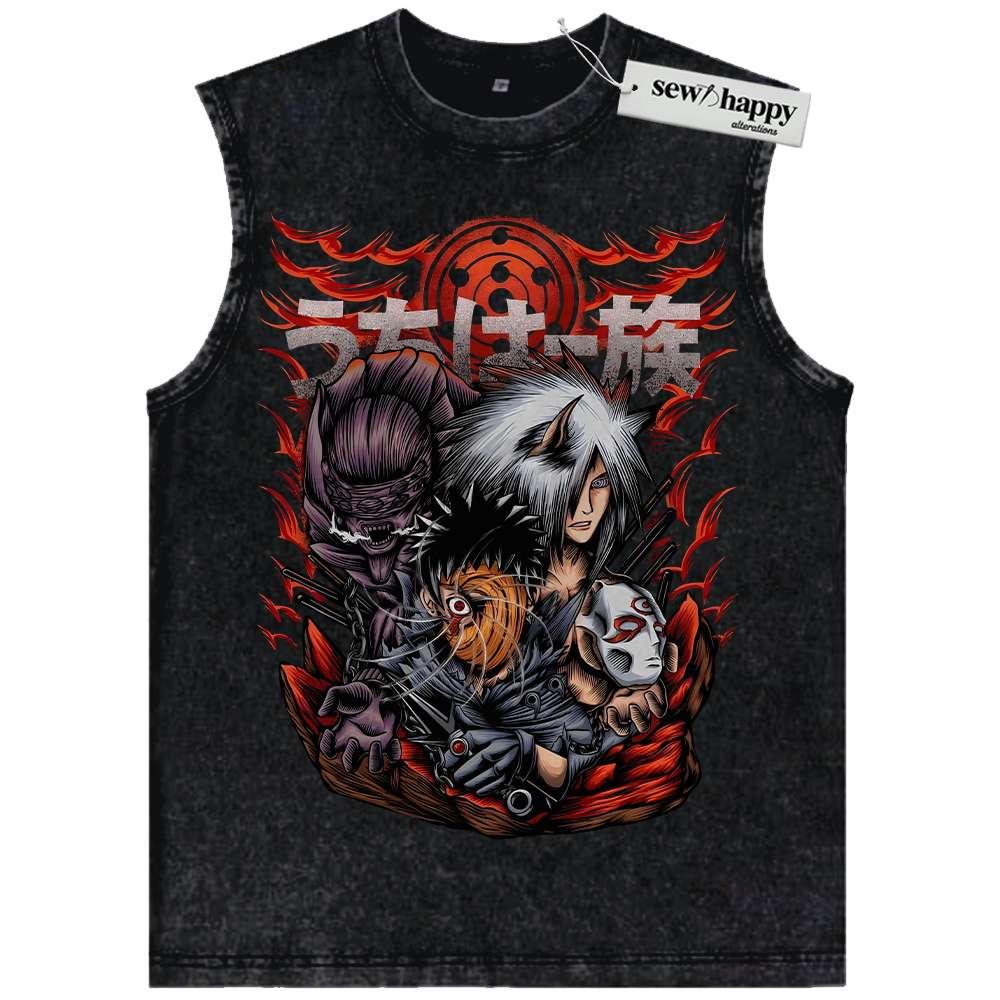 Wash Tank Top Madara Tank Top, Obito Uchiha Tank Top, Naruto Tank Top, Anime Tank Top, Vintage Tank Top