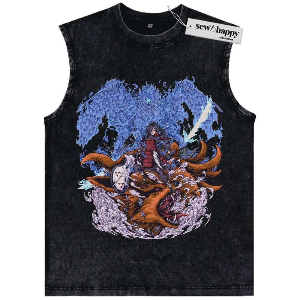 Wash Tank Top Madara Uchiha Tank Top, Naruto Tank Top, Anime Tank Top, Vintage Tank Top