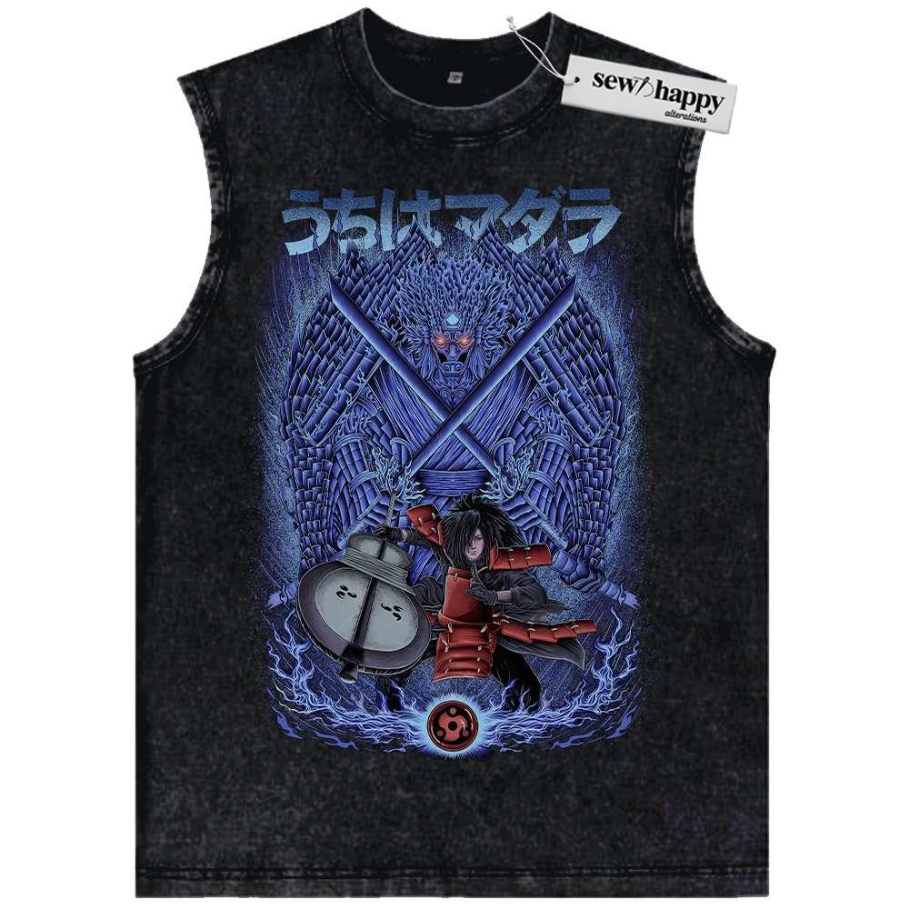 Wash Tank Top Madara Uchiha Tank Top, Naruto Tank Top, Anime Tank Top, Vintage Tank Top