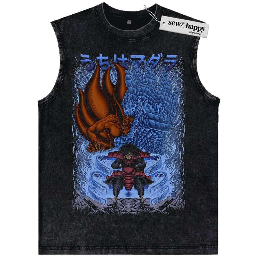 Wash Tank Top Madara Uchiha Tank Top, Naruto Tank Top, Anime Tank Top, Vintage Tank Top