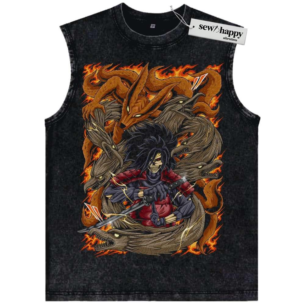 Wash Tank Top Madara Uchiha Tank Top, Naruto Tank Top, Anime Tank Top, Vintage Tank Top