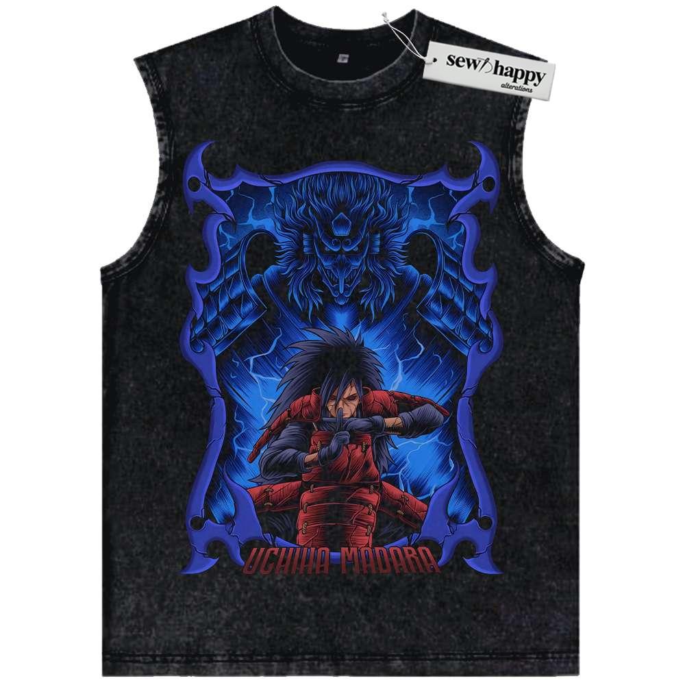 Wash Tank Top Madara Uchiha Tank Top, Naruto Tank Top, Anime Tank Top, Vintage Tank Top