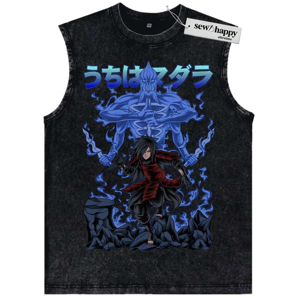 Wash Tank Top Madara Uchiha Tank Top, Naruto Tank Top, Anime Tank Top, Vintage Tank Top