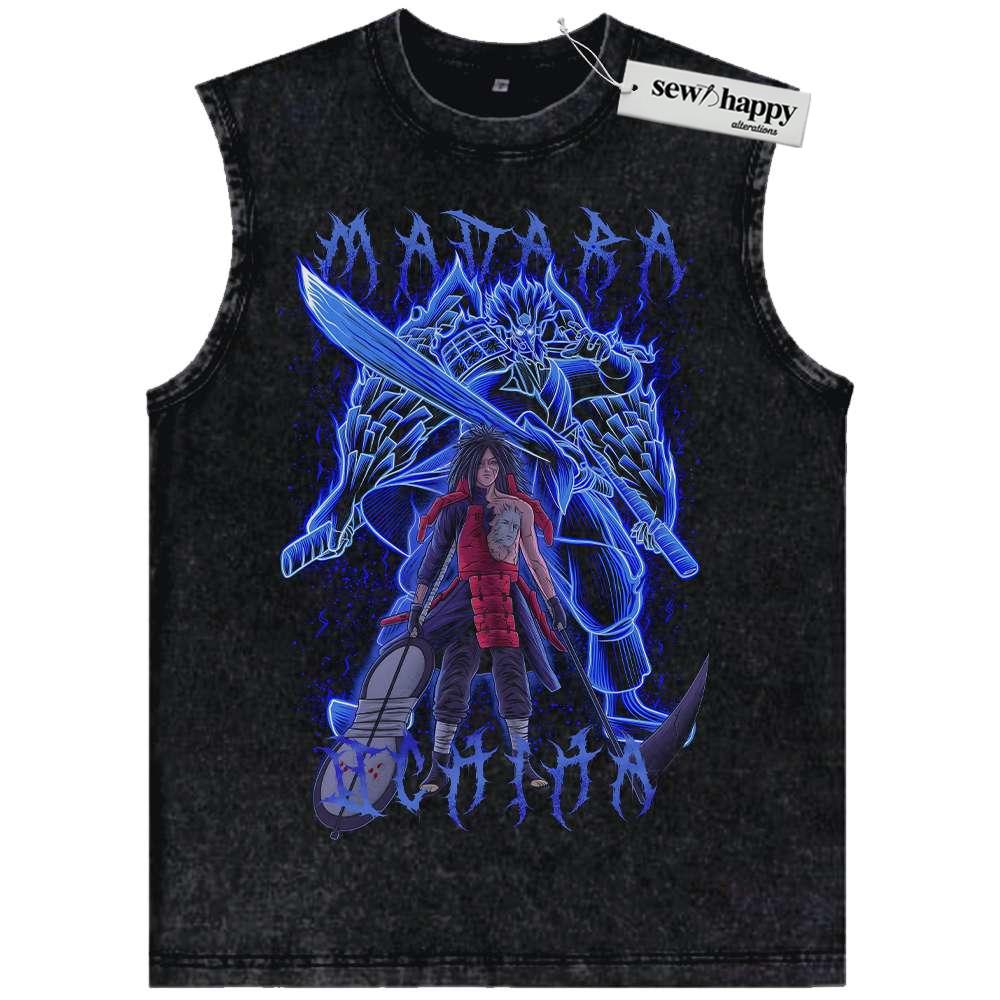 Wash Tank Top Madara Uchiha Tank Top, Naruto Tank Top, Anime Tank Top, Vintage Tank Top