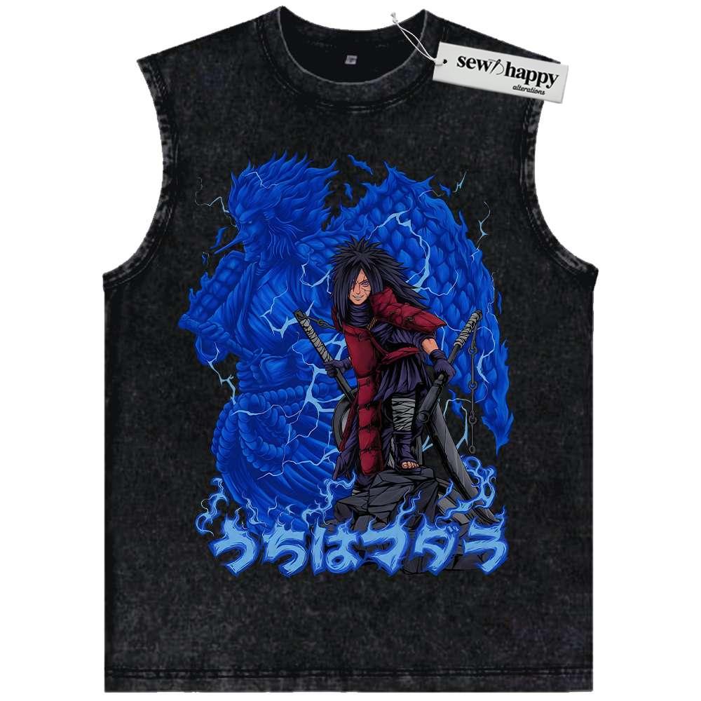Wash Tank Top Madara Uchiha Tank Top, Naruto Tank Top, Anime Tank Top, Vintage Tank Top
