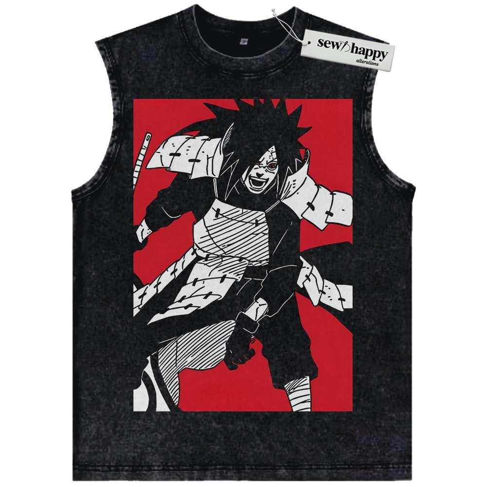 Wash Tank Top Madara Uchiha Tank Top, Naruto Tank Top, Anime Tank Top, Vintage Tank Top