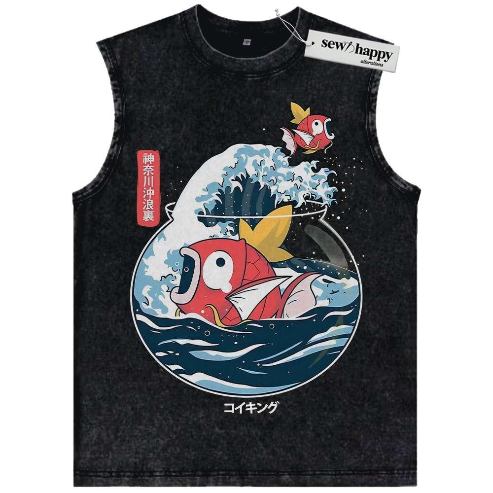 Wash Tank Top Magikarp Tank Top, Pokemon Tank Top, Anime Tank Top, Vintage Tank Top
