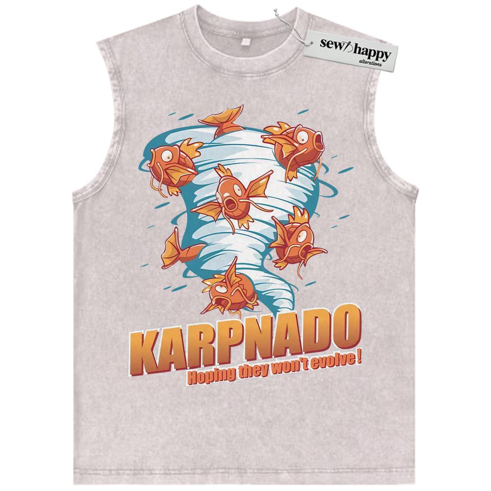 Wash Tank Top Magikarp Tank Top, Pokemon Tank Top, PKM Tank Top, Anime Tank Top, Vintage Tank Top