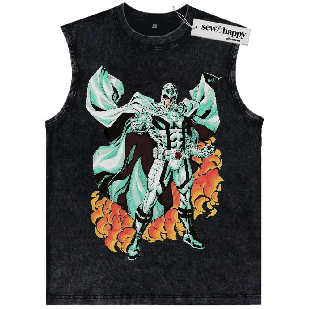Wash Tank Top Magneto Tank Top, Marvel Comics Tank Top, Vintage Tank Top