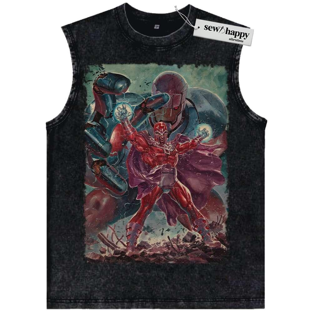 Wash Tank Top Magneto Tank Top, Sentinel Tank Top, Marvel Comics Tank Top, Vintage Tank Top