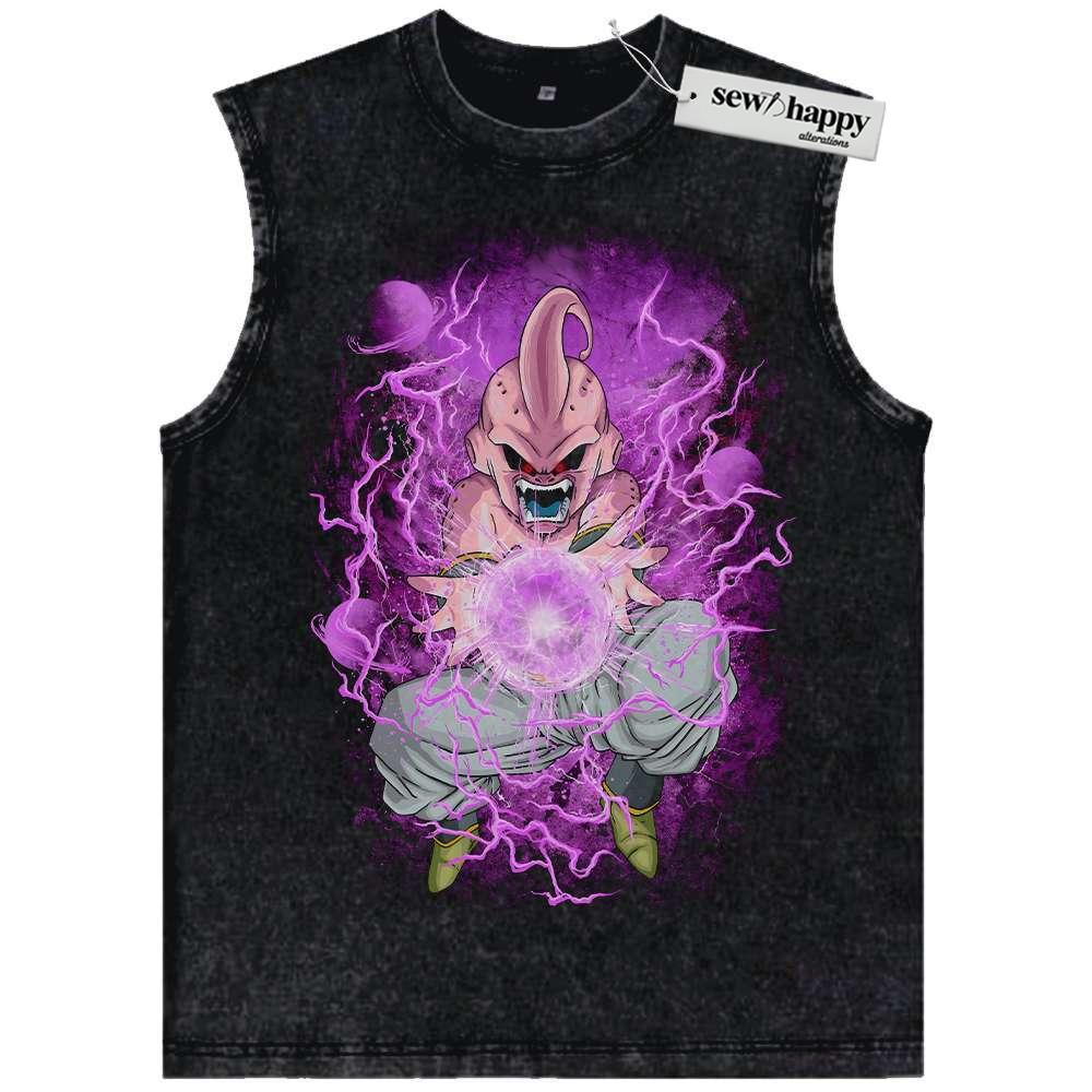 Wash Tank Top Majin Buu Tank Top, Dragon Ball Tank Top, Anime Tank Top, Vintage Tank Top