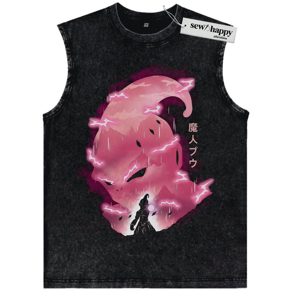 Wash Tank Top Majin Buu Tank Top, Dragon Ball Tank Top, Anime Tank Top, Vintage Tank Top