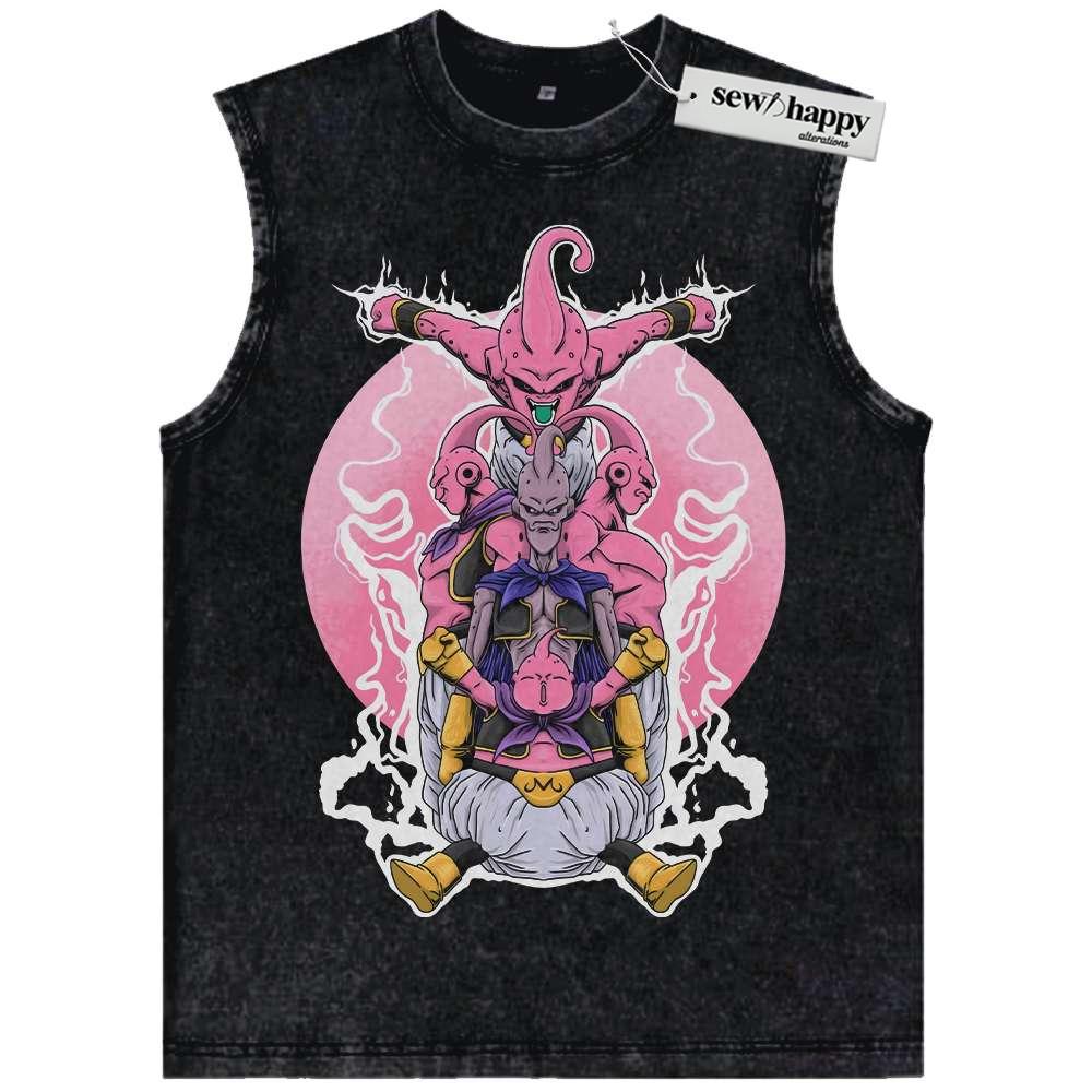 Wash Tank Top Majin Buu Tank Top, Dragon Ball Tank Top, Anime Tank Top, Vintage Tank Top
