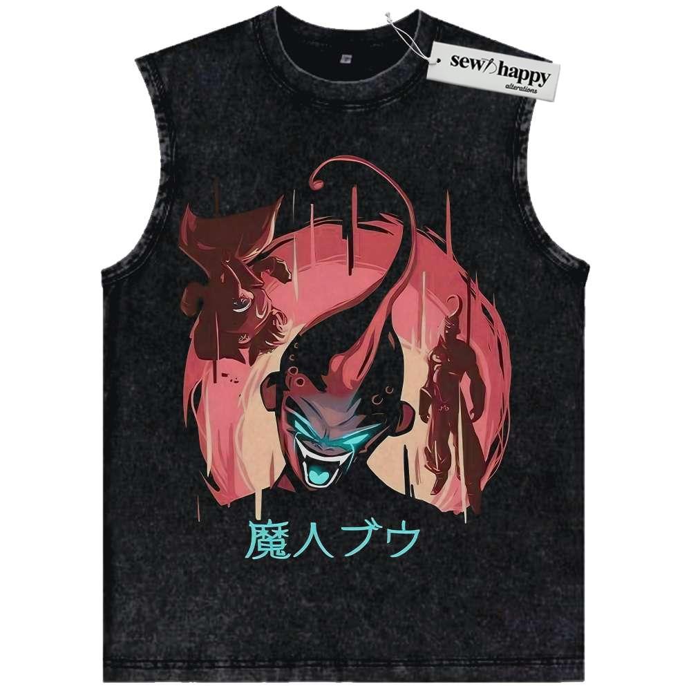 Wash Tank Top Majin Buu Tank Top, Dragon Ball Tank Top, DBZ Tank Top, Anime Tank Top, Vintage Tank Top