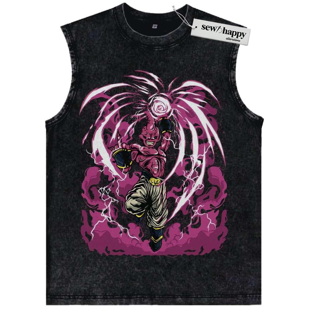 Wash Tank Top Majin Buu Tank Top, Dragon Ball Z Tank Top, Anime Tank Top, Vintage Tank Top