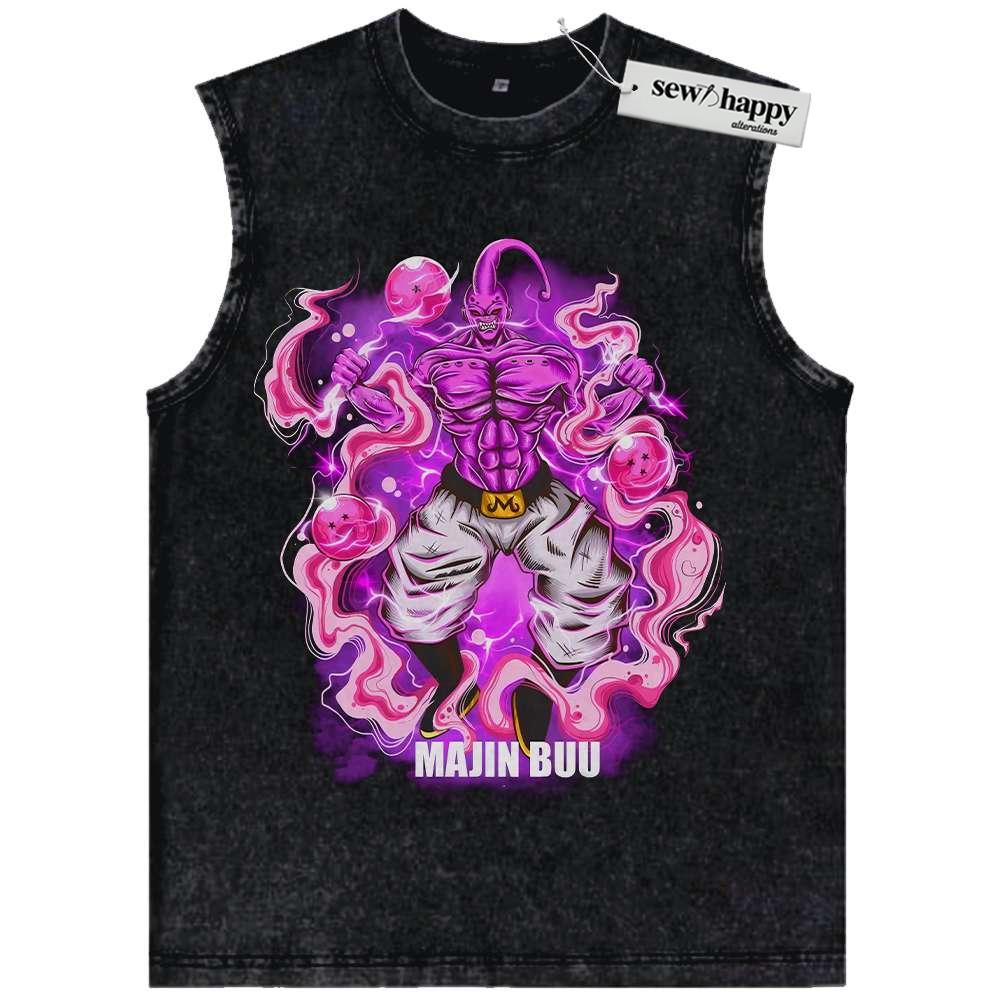 Wash Tank Top Majin Buu Tank Top, Dragon Ball Z Tank Top, DBZ Tank Top, Anime Tank Top, Vintage Tank Top