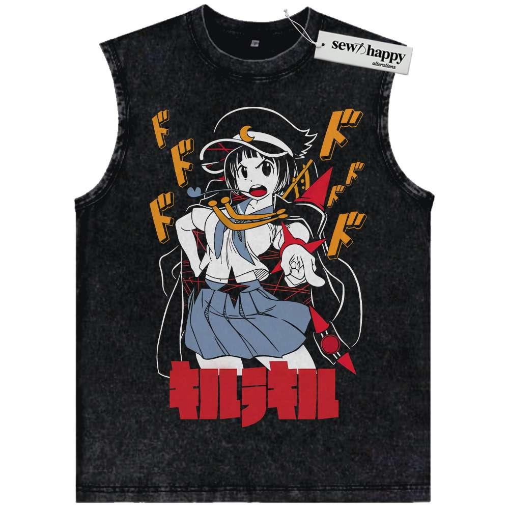 Wash Tank Top Mako Mankanshoku Tank Top, Kill la Kill Tank Top, Anime Tank Top, Vintage Tank Top