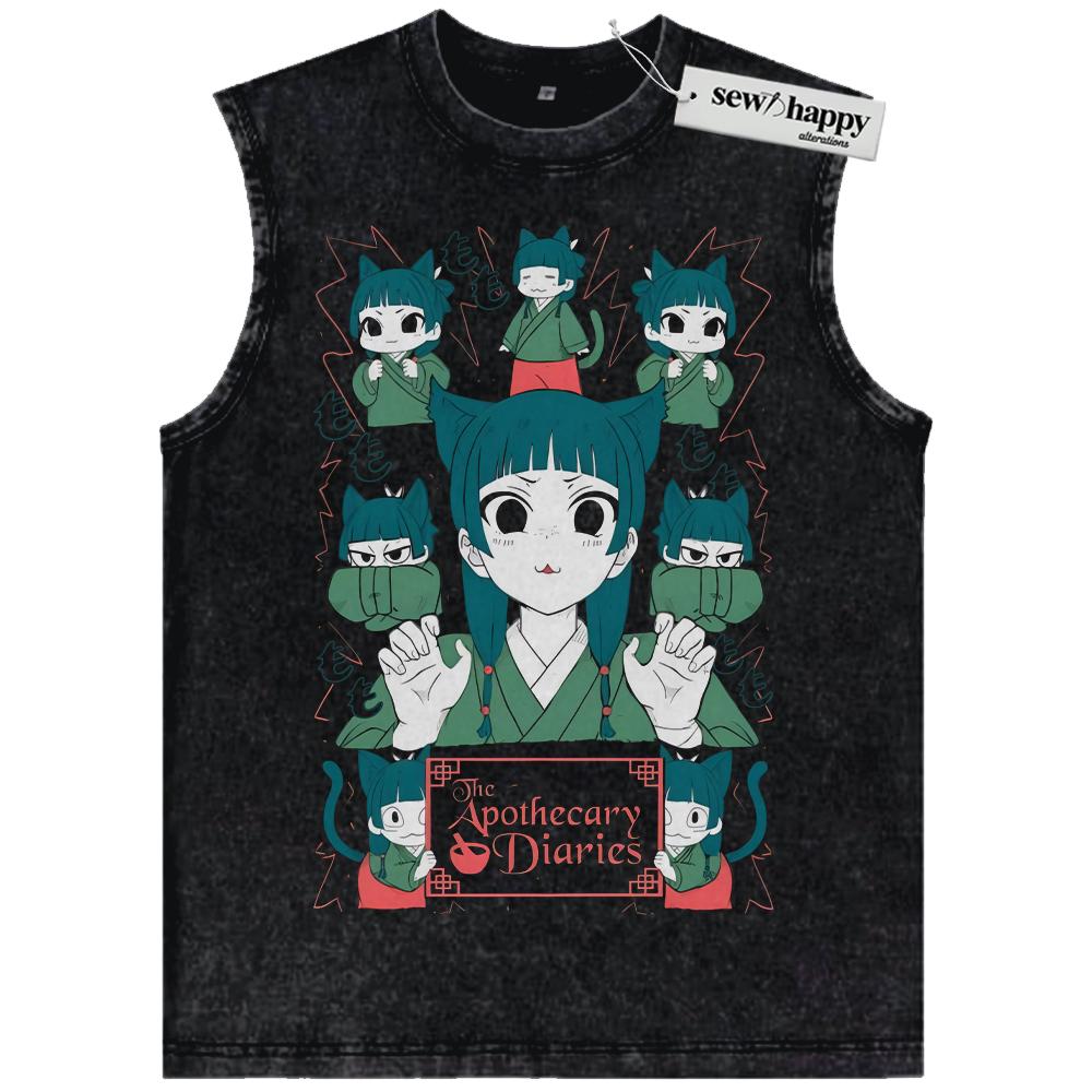 Wash Tank Top Maomao Tank Top, The Apothecary Diaries Tank Top, Anime Tank Top, Vintage Tank Top