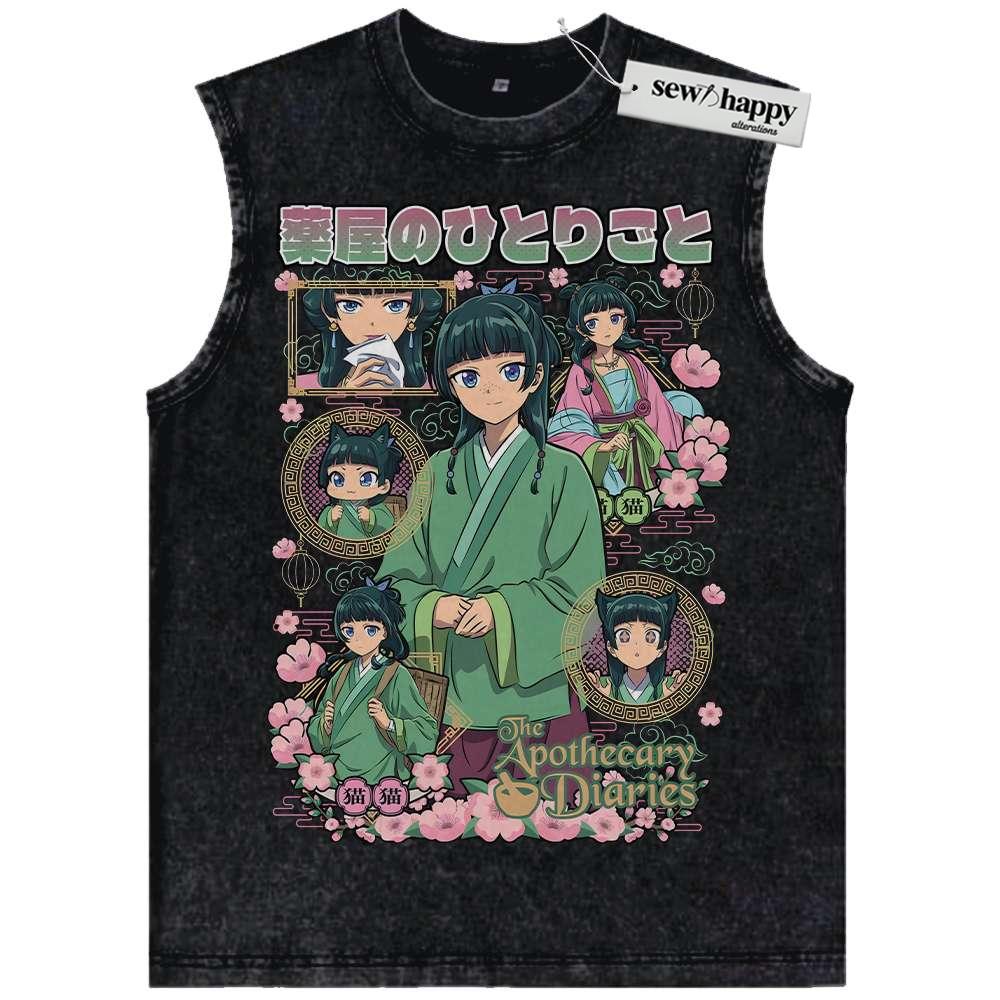 Wash Tank Top Maomao Tank Top, The Apothecary Diaries Tank Top, Anime Tank Top, Vintage Tank Top