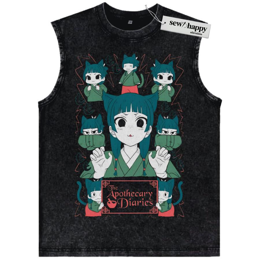 Wash Tank Top Maomao Tank Top, The Apothecary Diaries Tank Top, Anime Tank Top, Vintage Tank Top - Image 2