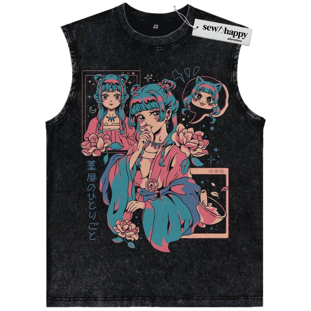 Wash Tank Top Maomao Tank Top, The Apothecary Diaries Tank Top, Anime Tank Top, Vintage Tank Top