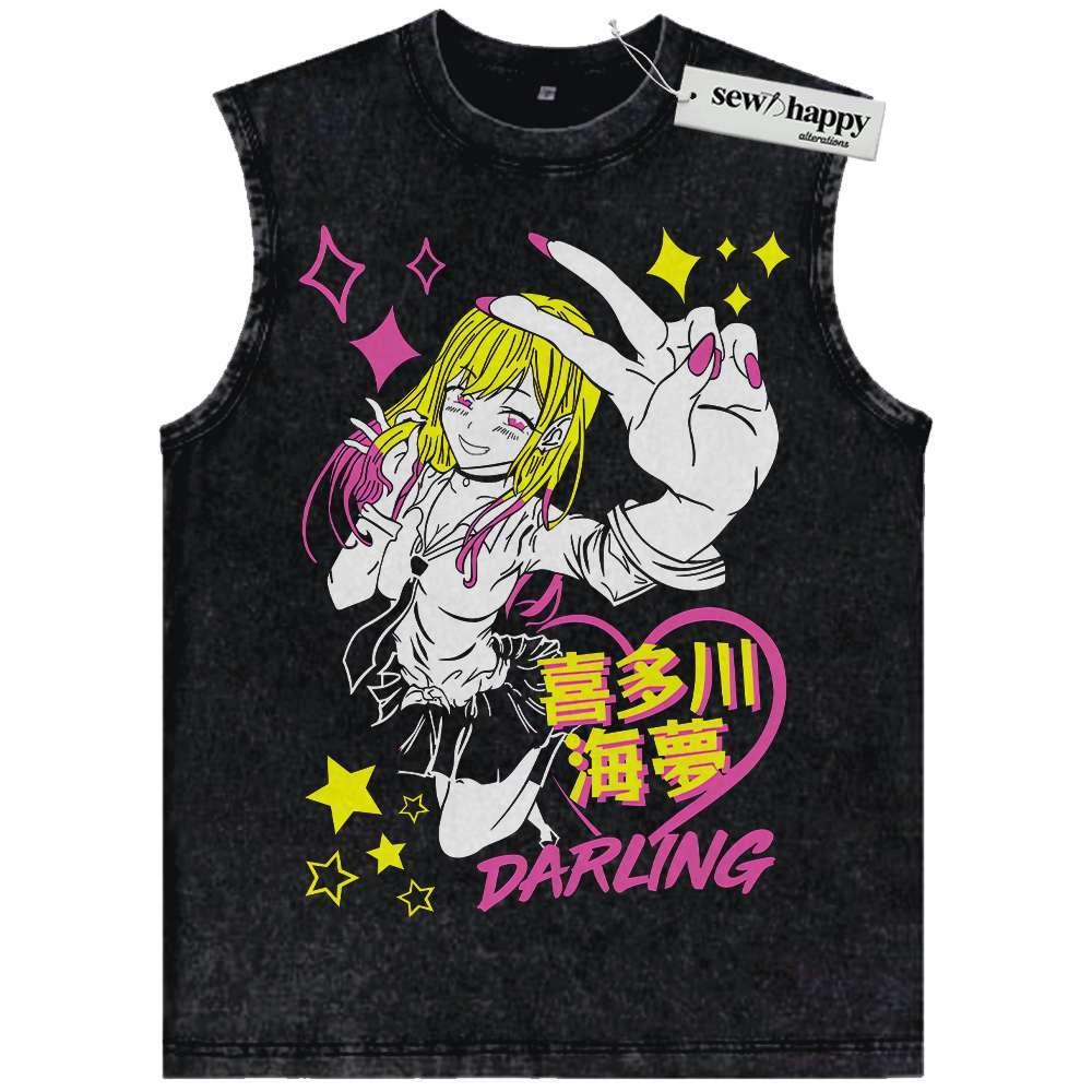 Wash Tank Top Marin Kitagawa Tank Top, My Dress-Up Darling Tank Top, Anime Tank Top, Vintage Tank Top