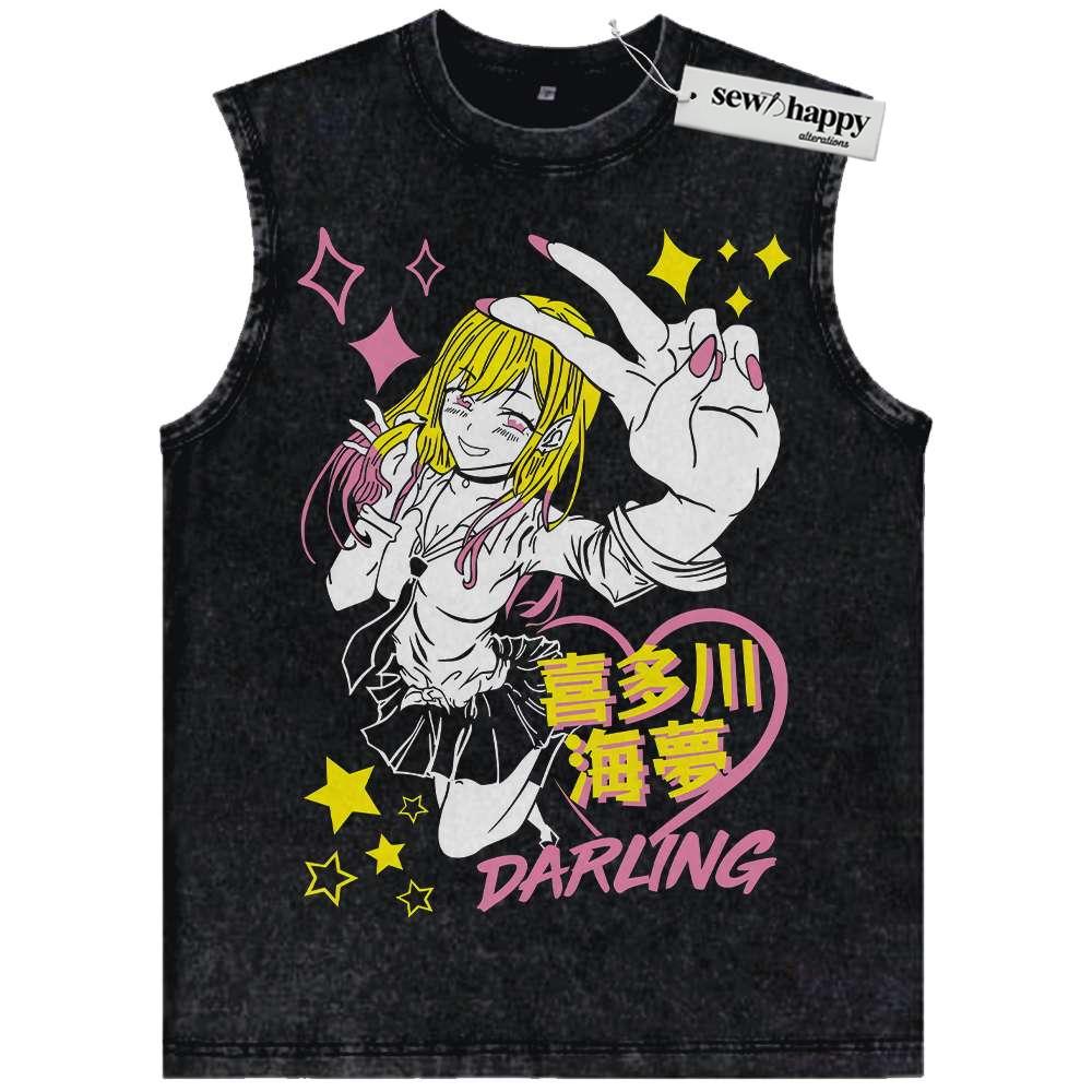 Wash Tank Top Marin Kitagawa Tank Top, My Dress-Up Darling Tank Top, Anime Tank Top, Vintage Tank Top