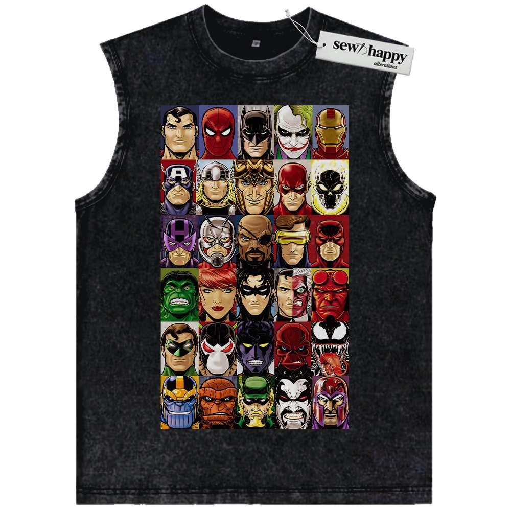 Wash Tank Top Marvel Comics Tank Top, Vintage Tank Top