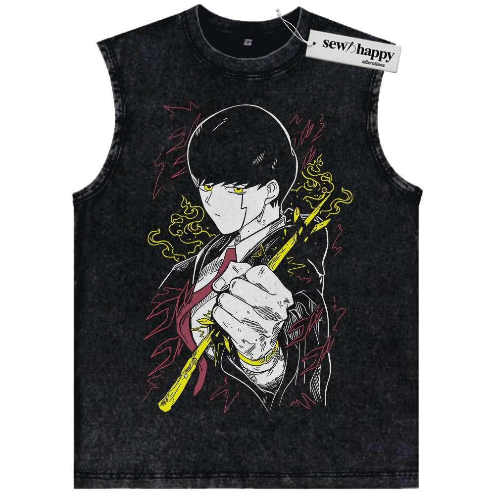 Wash Tank Top Mash Burnedead Tank Top, Mashle Tank Top, Anime Tank Top, Vintage Tank Top