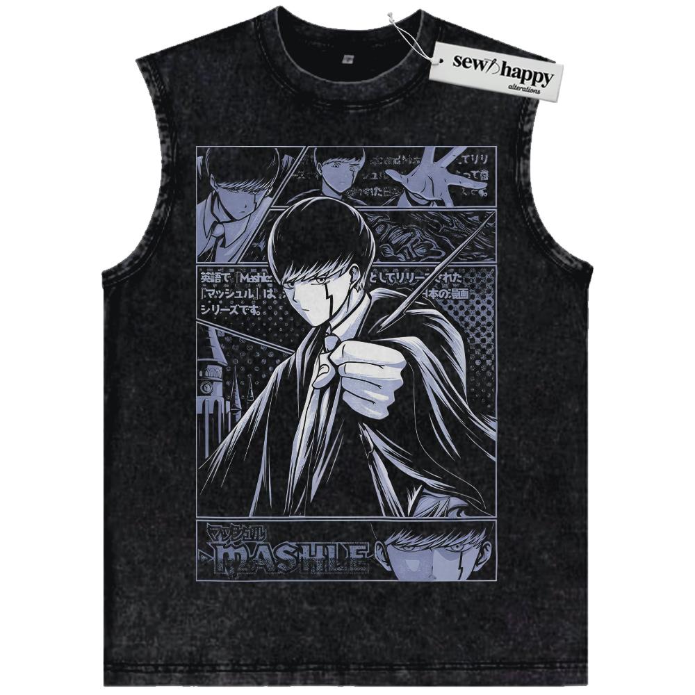 Wash Tank Top Mash Burnedead Tank Top, Mashle Tank Top, Anime Tank Top, Vintage Tank Top