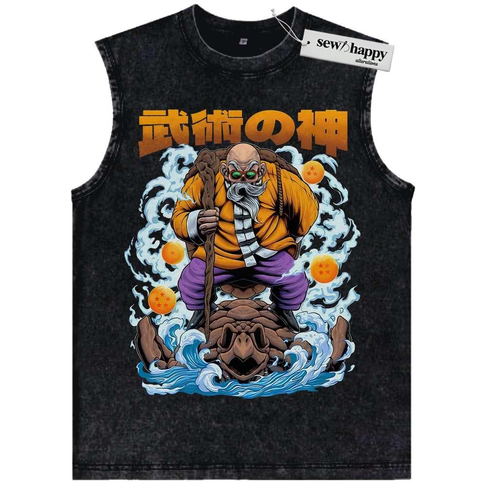 Wash Tank Top Master Roshi Tank Top, Dragon Ball Tank Top, DBZ Tank Top, Anime Tank Top, Vintage Tank Top