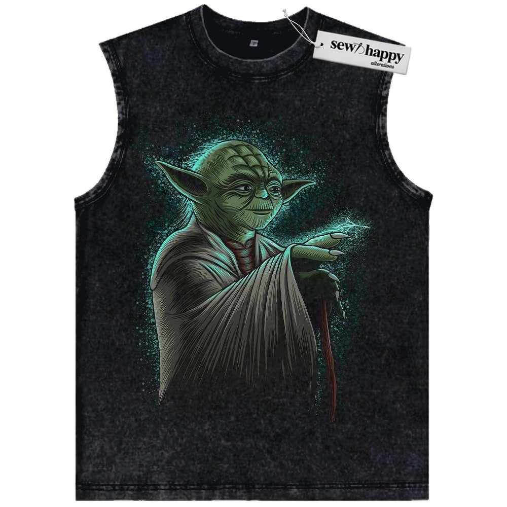 Wash Tank Top Master Yoda Tank Top, Star Wars Tank Top, Movie Tank Top, Vintage Tank Top